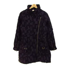 デシグアル スタンドカラーコート アウター チェッカー柄 レディース 40サイズ ブラック Desigual 【中古】のサムネイル