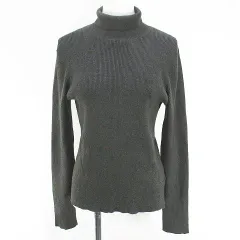 オペークドットクリップ OPAQUE.CLIP 長袖 ニット セーター タートルネック 40 L 灰系 グレー リブ 無地