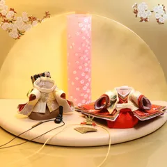 ハンドメイドドール服　雛人形　お雛様·お内裏様　小物セット 春色　赤　ゴールド　お着物　ひな祭り　雛祭り　桃の節句