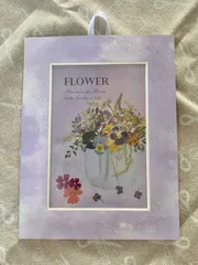 押し花アート❉銀世界のクリスマス❉押し花額 インテリア雑貨 額縁 クリスマス fit=scale-down,w=1200
