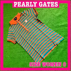 PEARLY GATES パーリーゲイツ 半袖 ストレッチ ボーダーポロシャツ0