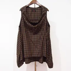 #snc アートミックス モユル ART MIX 萌 チュニック 茶 黒 ギンガムチェック ノースリーブ レディース [951966]