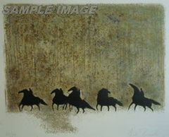 アンドレ・ブラジリエ 版画 「冬の馬たち」【額縁付き】#FA190015