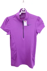 【美品】NIKE GOLF(ナイキゴルフ) ハーフジップシャツ 紫 レディース XS ゴルフ用品 2412-0509 中古