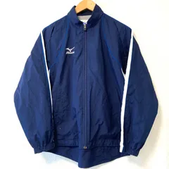 (^w^)b MIZUNO ミズノ ジップアップ ウインドブレーカー ジャケット 長袖 トレーニングウェア トップス トラック スポーツ 運動 ランニング 練習 ネイビー 紺色 メンズ 男性 サイズS