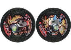 【中古】妖怪メダル [コード保証無し] 妖怪メダルバスターズ Bジバニャン＆Bコマさん Bメダル(ホロ) 「妖怪ウォッチ」 月刊コロコロコミック 2015年10月号 応募者全員サービス