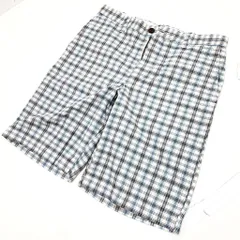 ギャップ GAP 【未使用 タグ付き♪】【合わせやすいチェック柄】白 水色 コットン ショートパンツ ハーフパンツ W81 M相当 ■Ja203