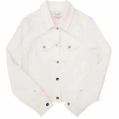 ケイトスペード KATE SPADE 美品 近年 クラシック デニムジャケット Gジャン ブルゾン 金釦 OUM00106 M フレッシュホワイト 白 0520のサムネイル