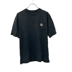 carhartt 半袖 ロゴTシャツ XL～ ブラック プルオーバー ポケット付き ストリート カーハート 古着卸 アメリカ仕入 a705-5544