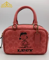 COACH PEANUTS スヌーピー Lucy 2WAYバッグ レディース コーチ ミニボストン