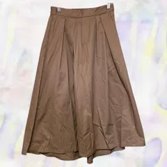 earth music&ecology　アースミュージックアンドエコロジー　スカート　ベージュ　レディース　フリーサイズ　シンプル　フレア　ロング