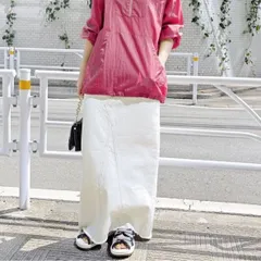 Spick & Span (スピックアンドスパン) ■ ⑤ 23060200800010 ヴィンテージライクデニムストレッチスカート レディース ホワイト 38