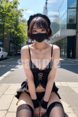 250627-179AI美女 パンチラ コスプレ ポスター A4サイズ