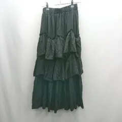 ◇ Θ CLEA ウエストゴム ロング丈 ティアード スカート サイズF ブラック レディース E  【1412090052286】のサムネイル