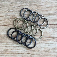 【5個セット】キーリング 15mm 二重リング 丸リング  ハンドメイド/アクセサリー部品 srk37-5s【makuzo shop】