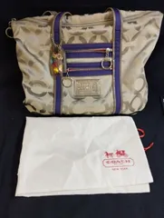 コーチ　トートバッグ オプアート ポピー 13826　袋／キーホルダー付き★C791