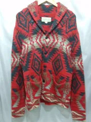 DENIM & SUPPLY RALPH LAUREN デニムアンドサプライ ラルフローレン ネイティブ柄 コットン ショールカラー カーディガン サイズ S レッド