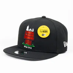 【ニューエラ正規品】KIDS 子供用 ニューエラ 帽子 Youth 9FIFTY PEANUTS ピーナッツ スヌーピー ウッドストック ブラック(商品番号：14344462)
