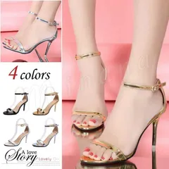 送料無料 レディース サンダル ピンヒール ハイヒール アンクルストラップ 美脚 大きいサイズ 夏物 新作#cttt97155