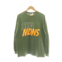 ウィンダンシー WIND AND SEA マッドネス MADNESS 長袖カットソー プルオーバー コットン 緑 グリーン マルチカラー /YQ ■OS