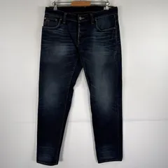古着 ジースターロゥ G-STAR RAW デニムパンツ スキニー ヒゲ加工 5ポケット ボタンフライ w34 L32  ブルー系 メンズ