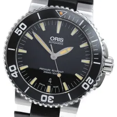 【再出品】ORIS 自動巻き ラバーベルト 黒文字盤 再出品】ORIS 自動巻き ラバーベルト 黒文字盤 時計