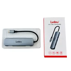 MY46 Lvdou USB C ハブ アダプタ 6-in-1 マルチポート 2025年高機能版 100W PD充電対応 4K