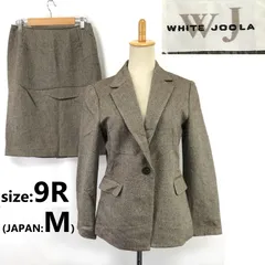 WHITE JOOLA/ホワイトジョーラ★シルク&カシミヤ混/ロングスカートスーツ/上下セットアップ【size:9R/茶】フォーマル/ビジネス/skirt/Jacket◆BJ093-e