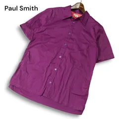 Paul Smith ポールスミス メインライン★ 春夏 ストレッチ 半袖 サマー シャツ Sz.L メンズ 日本製