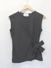 ◇ ⊂ STUDIOUS ステュディオス フロントデザイン ノースリーブ カットソー サイズF ブラック レディース E  【1506110008442】のサムネイル