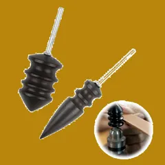 【人気商品】ADOFUN電動コバ磨き 黒檀製 檀木研磨ヘッド 【2個セット】レザーエッジャー 光沢、革細工の道具 革磨き道具 初心者に適しています