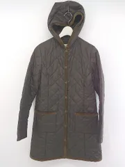 ◇ HUMAN WOMAN ヒューマンウーマン キルティング パイピング 長袖 コート サイズM ダークブラウン レディース P  【中古】 【1209160006306】