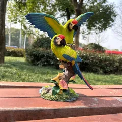 高級ホームアート装飾. ぜいたく現代ヨーロッパ式. オウムの置物.