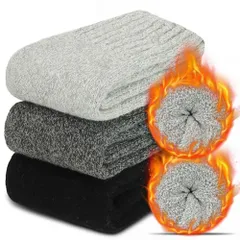 セットA_Free Size Allanve 靴下 レディース 暖かい 極厚零下防寒寝る時にも快適雲感触り冬 もこもこ靴下 ソックス 暖かい靴下 クルー丈 厚手保温 女性用 蒸れない ウール混 耐久性 伸縮性 ルームソックス ソックス厚手 3色セット セットA