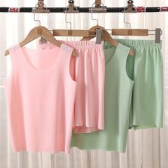 キッズ パジャマ 袖なし 寝間着 ルームウェア 女の子 タンクトップ 男の子 薄手 ノースリーブ 涼感 110 部屋着 ひんやり タンクトップ キッズ 無地 袖なしTシャツ ナチュラル 韓国 子供服 ナイトウェア 150 keaiduoxz01