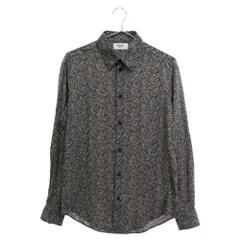 CELINE (セリーヌ) Viscose flower print long sleeve shirt ビスコースフラワープリントロングスリーブシャツ 長袖シャツ エディスリマン ブラック 2C028570Kのサムネイル