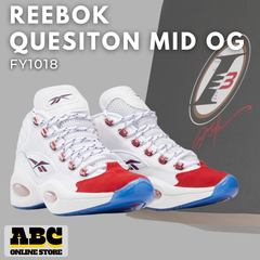 クエスチョンミッド / QUESTION MID （ホワイト） アレン・アイバーソン シグニチャーモデル ” RED TOE ” バッシュ バスケットボール /// スニーカー ナイキ アディダス ジョーダン コービー レブロン ザイオン ルカ KD