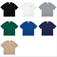 AMI Paris 2024 春夏 Tシャツ 新作 アミパリス レディース メンズ ファッション 男女兼用 ブラック（04042001）