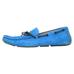 BOTTEGA VENETA (ボッテガヴェネタ) MOCA PELLE S. GOMMA スウェード デッキ ドライビング シューズ ブルー 308160のサムネイル