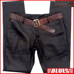 COMME CA DU MODE コムサデモードメンレザーパンツ M 本革 革パンツ 本皮 羊革 黒 レザーパンツ_ウエスト73cmから77cm一覧←SEULB屋着古← TY3810
