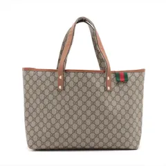 GUCCI/グッチ　GGスプリーム トートバック　211134　トートバッグ　ブラウン　【中古】