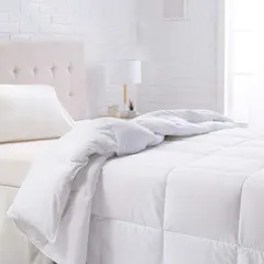 【期間限定】ベーシック 掛け布団 オールシーズン キング 259 x 229cm 羽毛代替素材 コンフォーター ホワイト