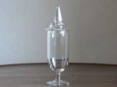 【1910s~20s】日本 昭和初期 剣先瓶 ウランガラス ポット 保存瓶 標本瓶