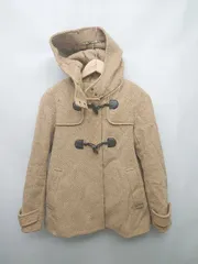 ◇ KUMIKYOKU 組曲 ウール100% フーディ 長袖 ダッフルコート サイズ1 キャメル レディース P  【1403180003349】