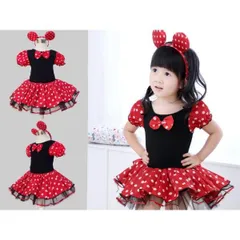 ミニー なりきり ワンピース 子供コスチューム 子供 キッズ 仮装 衣装 かわいい ドレス コスチューム 女の子用 ハロウィン コスプレ