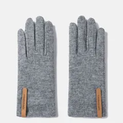 ☆ グレー ☆ 防寒手袋 レディース asdfgloves03 手袋 レディース 秋冬 手ぶくろ てぶくろ グローブ 暖かい 防寒 スマホ対応 かわいい カワイイ 指開き 指出し 5本指 裏起毛 ウール 防風 保温 シンプル 無地 通勤 通学