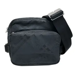 BURBERRY バーバリー チェック ジャガード クロスボディバッグ ショルダーバッグ ネイビーブラック メンズ レディース【8085380】