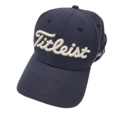 タイトリスト×フットジョイ キャップ ネイビー×白 立体ロゴ刺しゅう メッシュ生地  L/XL ゴルフウェア TITLEIST