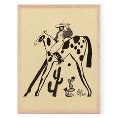 PSTR studio アートポスター 30×40cm I Prefer Cowgirls 北欧雑貨 アートプリント ポスター/145x110956-30x40