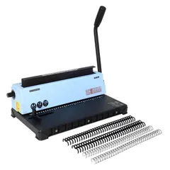 RAYSOONER TD-130 製本機 角穴 大型穴あけパンチ パンチングと製本が一体化 A4、A5、B5用紙対応 ピッチ調整可能 一回12枚パンチ可能 強力 省力 ルーズリーフ製本 学校、工場、家